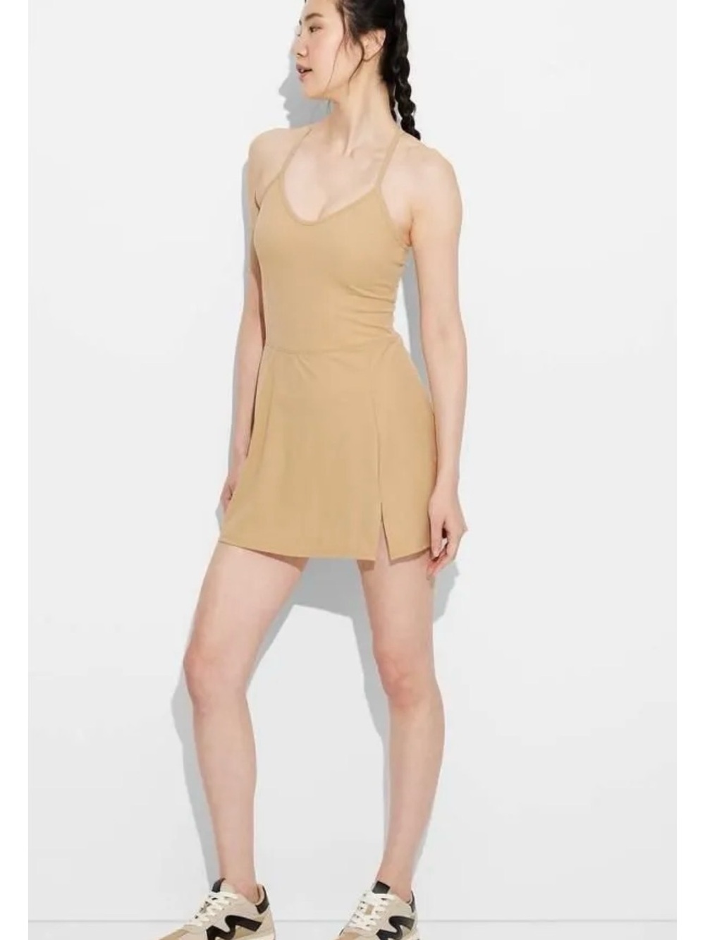 JoyLab Women’s Sleeveless Tennis Active Dress in Tan